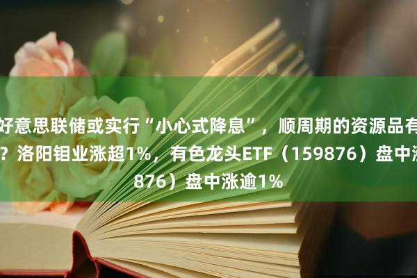 好意思联储或实行“小心式降息”，顺周期的资源品有望获益？洛阳钼业涨超1%，有色龙头ETF（159876）盘中涨逾1%