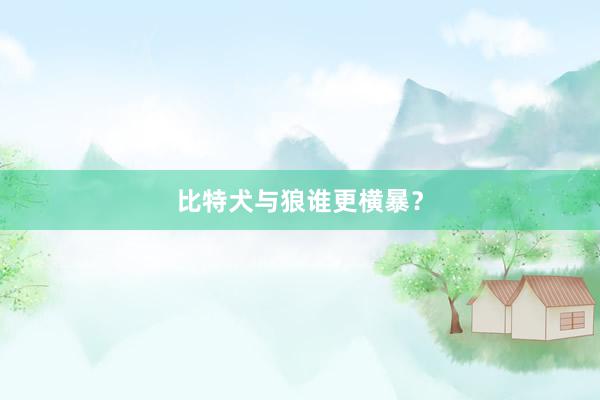 比特犬与狼谁更横暴？